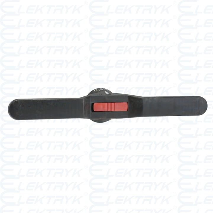 OHB200J12PE011 Rączka czarna IP65, długość 200mm, na wałek 12mm, oznaczenie: I-0-II, blokada kłódkowa w pozycji 0, blokada otwa
