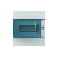 41A08X12A obudowa biała p/t, 8M, IP41, 63A, II klasa, 250x232x107mm (WxSxG) | szyny DIN | drzwi transparentne | N+PE śrubowe