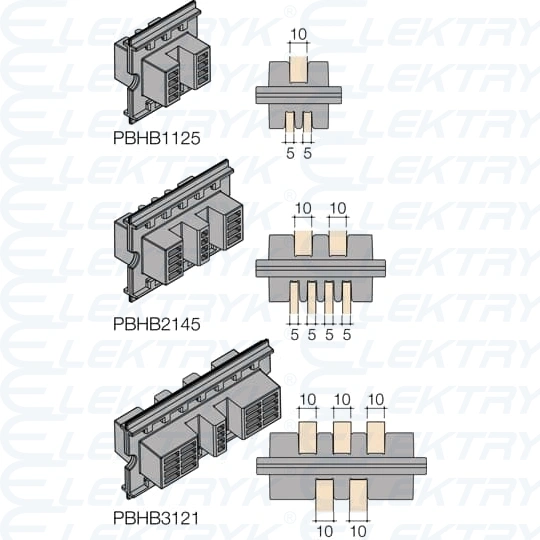 PBHB2145 Izolatory do szyn, S=75mm (24szt)