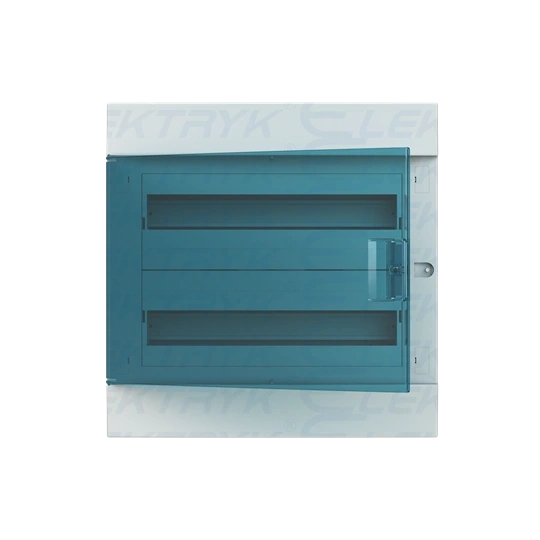 41A18X22A obudowa biała p/t, 36M, IP41, 125A, II klasa, 435x430x107mm (WxSxG) | szyny DIN | drzwi transparentne | N+PE śrubowe