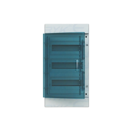 65P12X32A obudowa szara n/t, 36M, IP65, 125A, II klasa, 600x320x155mm (WxSxG) | szyny DIN | drzwi transparentne | N+PE śrubowe