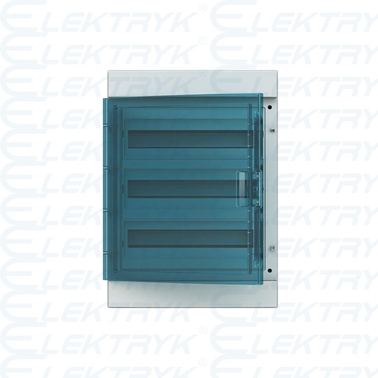 65P18X32A obudowa szara n/t, 54M, IP65, 125A, II klasa, 600x430x155mm (WxSxG) | szyny DIN | drzwi transparentne | N+PE śrubowe