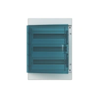 65P18X32A obudowa szara n/t, 54M, IP65, 125A, II klasa, 600x430x155mm (WxSxG) | szyny DIN | drzwi transparentne | N+PE śrubowe