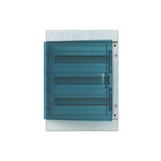 65P18X32A obudowa szara n/t, 54M, IP65, 125A, II klasa, 600x430x155mm (WxSxG) | szyny DIN | drzwi transparentne | N+PE śrubowe