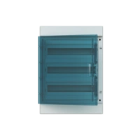 65P18X32A obudowa szara n/t, 54M, IP65, 125A, II klasa, 600x430x155mm (WxSxG) | szyny DIN | drzwi transparentne | N+PE śrubowe