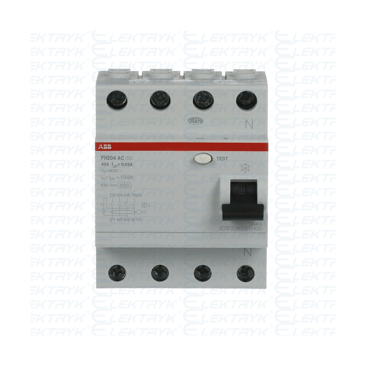 FH204 AC-40/0.03 wyłącznik różnicowo-prądowy | 4P | AC | 40A | 30mA | bezzwłoczny |