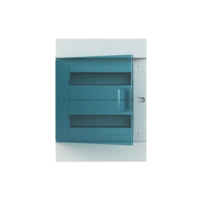 41A12X22A obudowa biała p/t, 24M, IP41, 63A, II klasa, 435x320x107mm (WxSxG) | szyny DIN | drzwi transparentne | N+PE śrubowe
