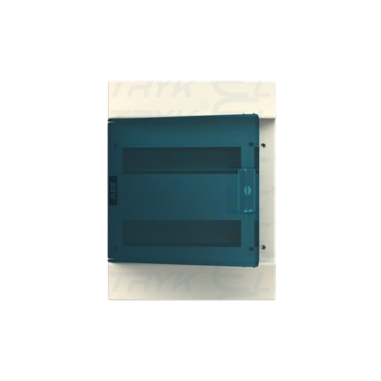 41P12X32A obudowa biała n/t, 24M, IP41, 63A, II klasa, 387x297x119mm (WxSxG) | szyny DIN | drzwi transparentne | N+PE śrubowe