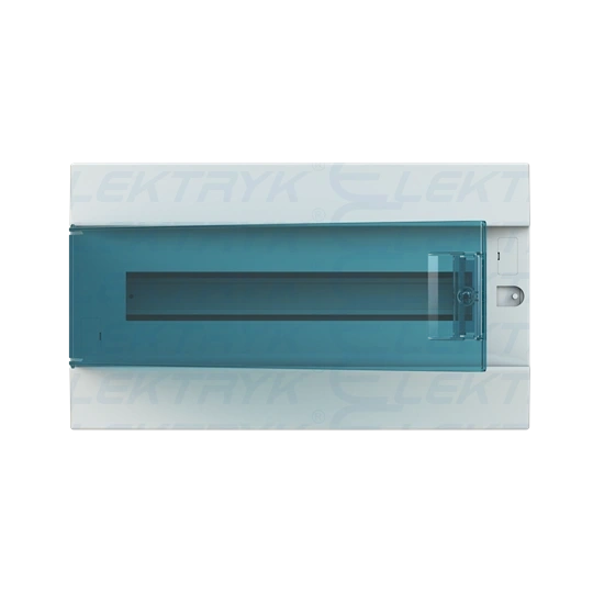 41A18X12A obudowa biała p/t, 18M, IP41, 125A, II klasa, 250x430x107mm (WxSxG) | szyny DIN | drzwi transparentne | N+PE śrubowe