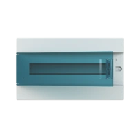 41A18X12A obudowa biała p/t, 18M, IP41, 125A, II klasa, 250x430x107mm (WxSxG) | szyny DIN | drzwi transparentne | N+PE śrubowe
