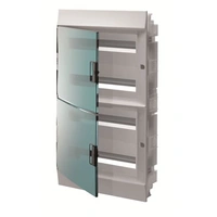 41A18X42A obudowa biała p/t, 72M, IP41, 125A, II klasa, 735x430x127mm (WxSxG) | szyny DIN | drzwi transparentne | N+PE śrubowe