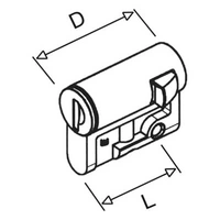 Aria / PS zamek z wkładką półcylindryczną z jednym kluczem TRIA 8mm