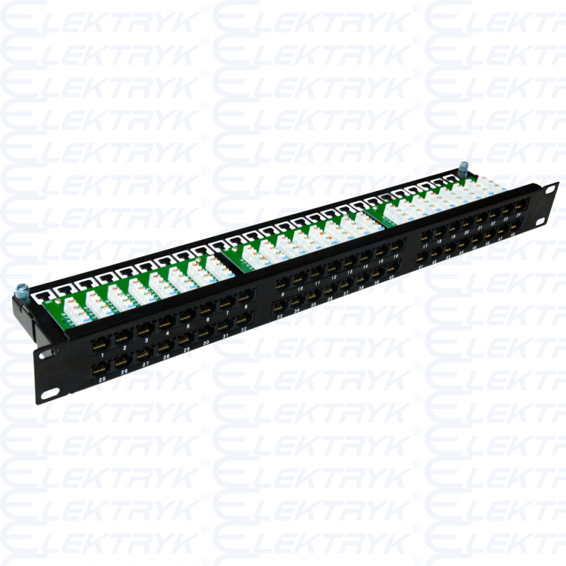 Patch panel OPTIMUM UTP kat.6 48 portów LSA 1U ALANTEC