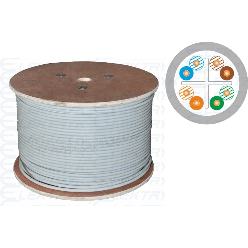 Kabel U/UTP kat.6 LSOH 4x2x23AWG