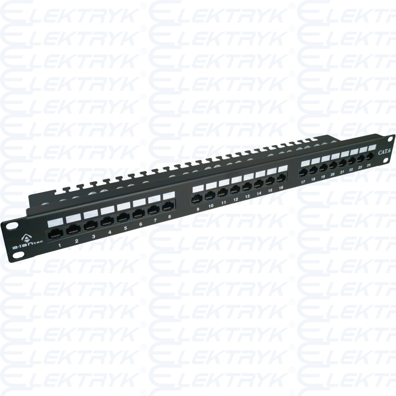 PK001 Patch panel UTP 24 porty LSA kat.6 z półką ALANTEC