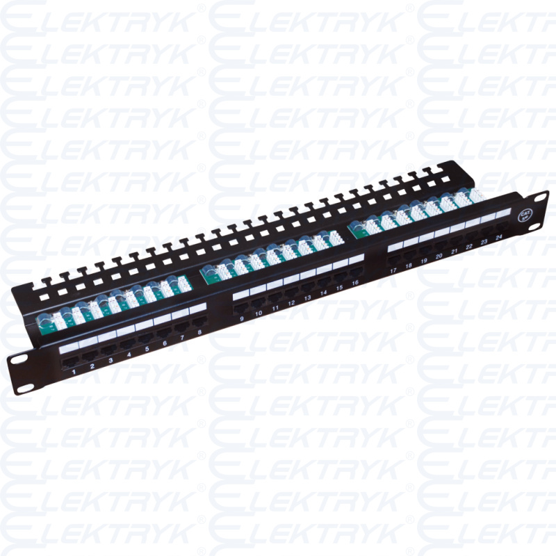 Patch panel UTP 24 porty LSA kat. 5e z półką A-LAN
