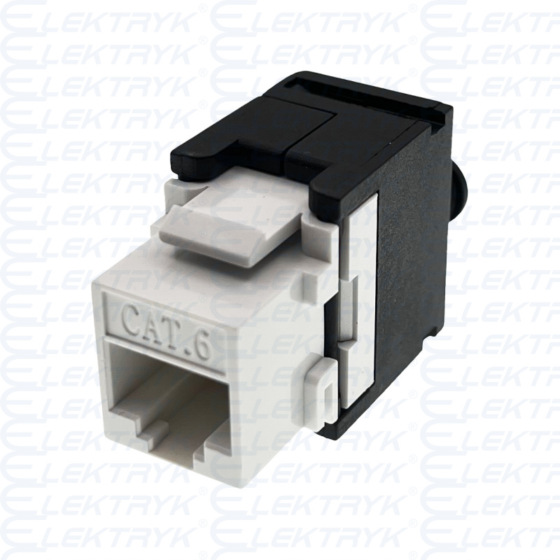 Gniazdo keystone UTP kat.6 RJ45 beznarzędziowe nieekranowne Q-LANTEC