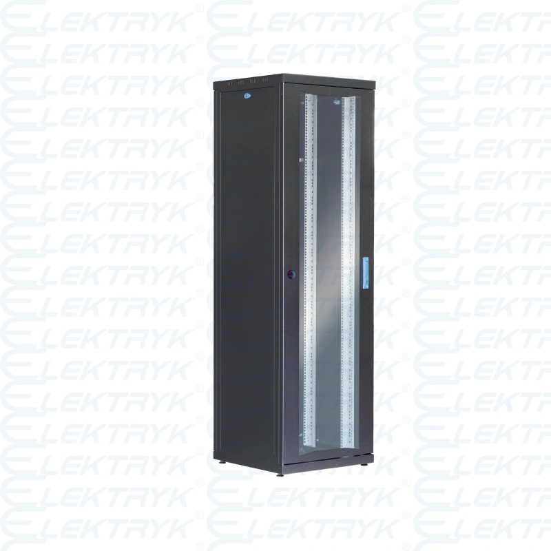 SS-42U-600-600-WA01-C Szafa WireArte 42U 19" 600x600, przód szklany