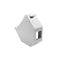 Adapter na szynę DIN (TH35) do keystone RJ45, RJ12 z uziemieniem i pokrywą ALANTEC