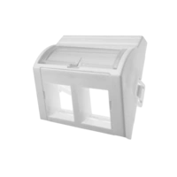 Adapter 45x45 2xRJ45 wypukły kątowy JAVEL