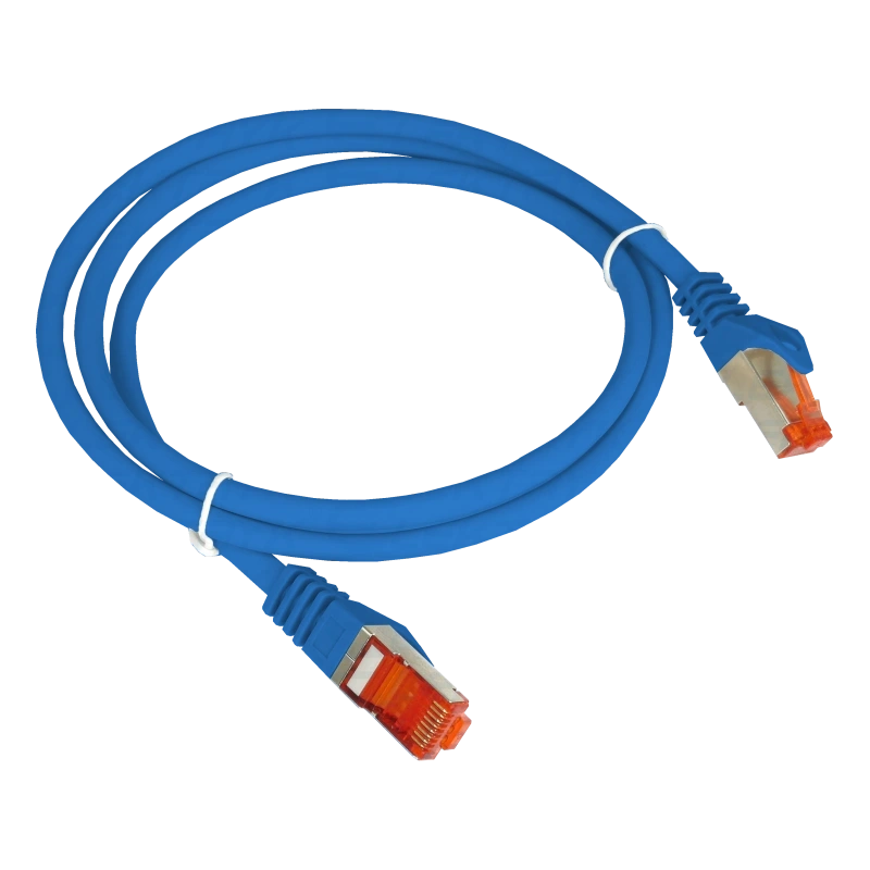 Patch-cord S/FTP kat.6A LSOH 1.0m niebieski