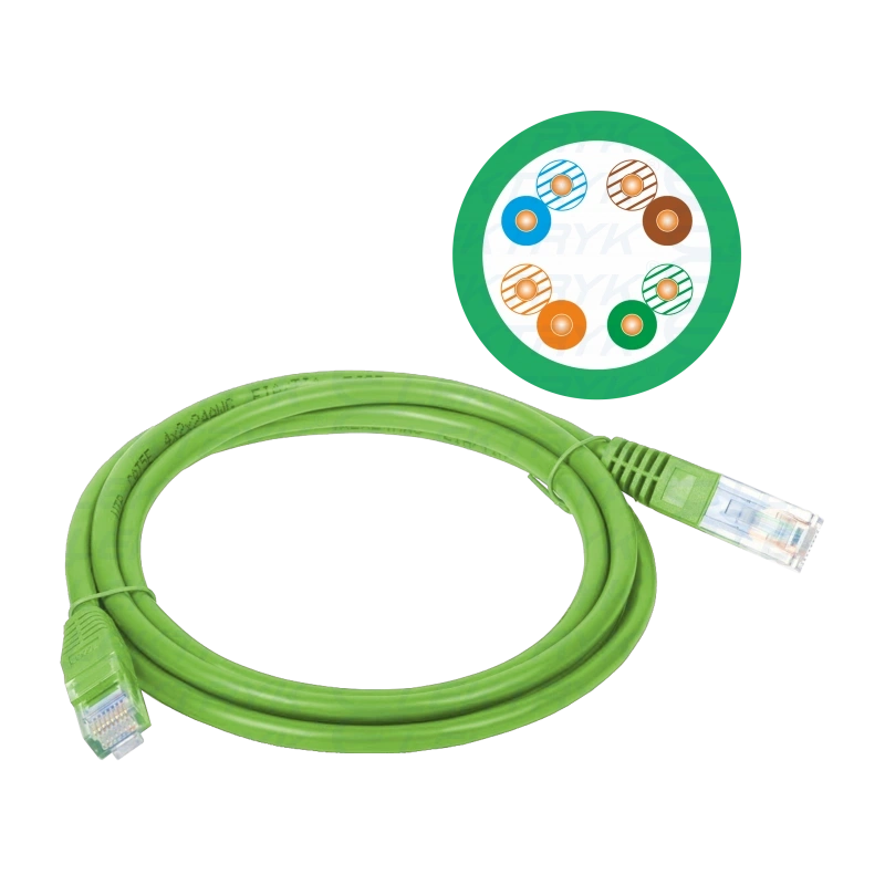 Patch-cord UTP kat.5e, 0,5m zielony ALANTEC