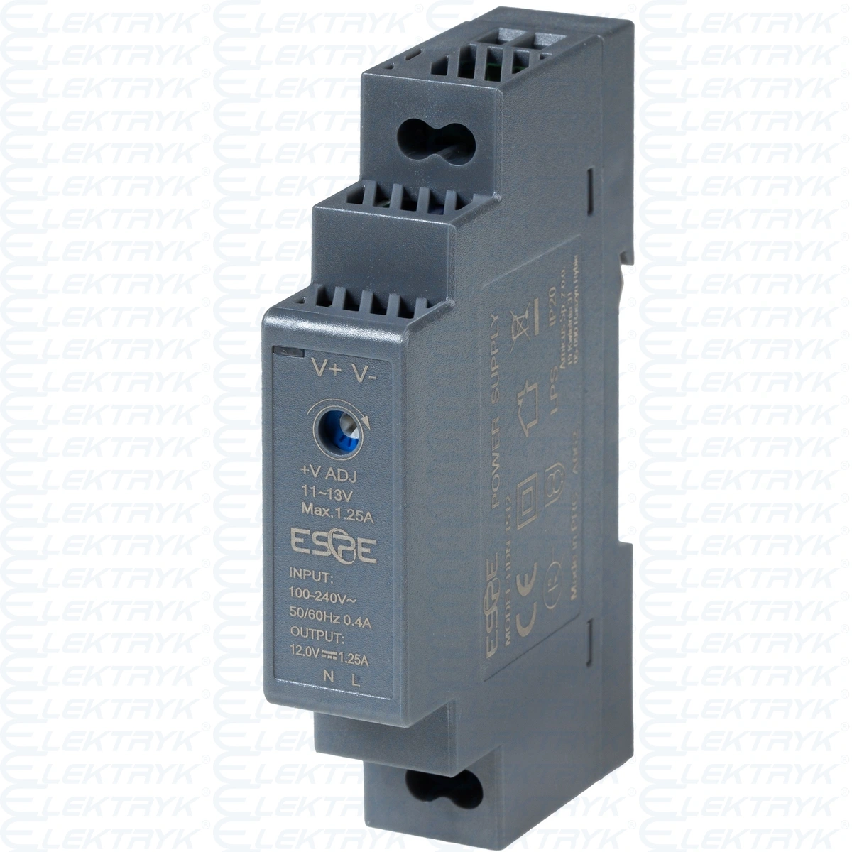 Zasilacz na szynę DIN  12V 1,25A 15W ESPE | HDN-1512