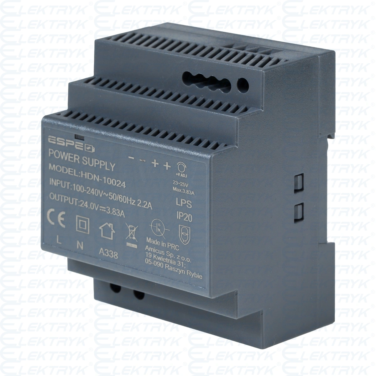 Zasilacz na szynę DIN 24V 3,83A 92W ESPE | HDN-10024