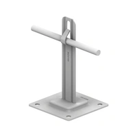 Uchwyt na płytce stalowej H=12cm Z-zagięcie /OG/