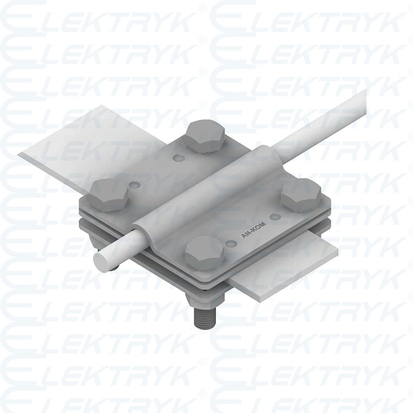 Złącze krzyżowe /duże/ B=30 mm 3 płytki-4xM8 /OG/    TYP AN-05/OG/