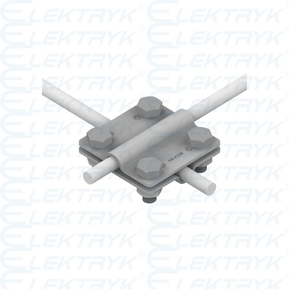 Złącze krzyżowe /małe/ B=30mm 2 płytki 4xM8 /OG/