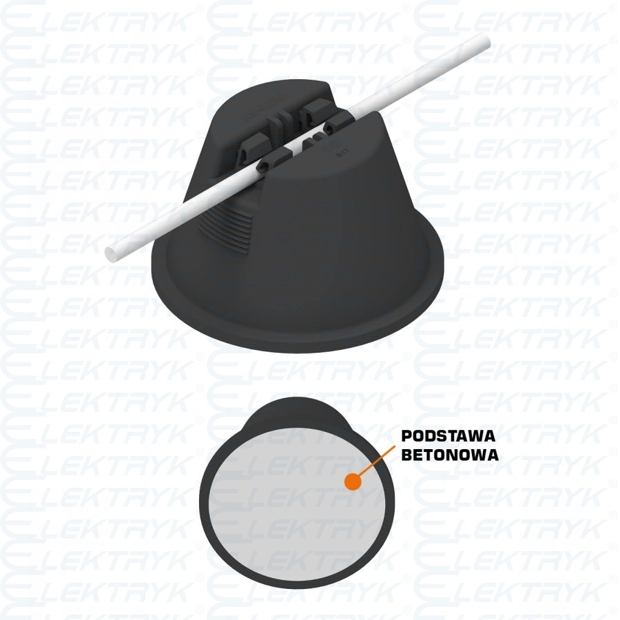 Uchwyt betonowy w tworzywie podstawa betonowa /TB/