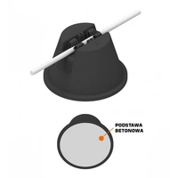 Uchwyt betonowy w tworzywie podstawa betonowa /TB/