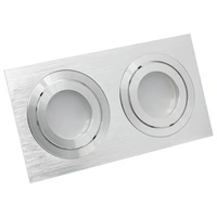 HDC-DTL2-50-AL oprawa halogenowa 2xMR16 2X kwadrat ruchoma ALU