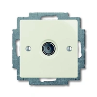 Data / Telecommunication / Antenna SAT 1 gang chalet white - Basic55