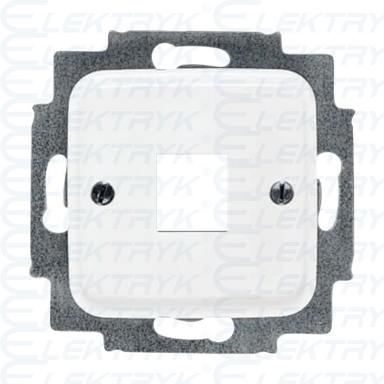 2561-214^POKRYWA Z PIERŚCIENIEM NOŚNYM DO 1 ZŁĄCZA MODULAR JACK. -REFLEX-BIAŁY ALPEJSKI