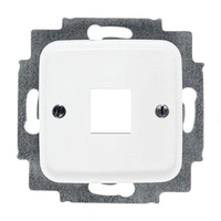 2561-214^POKRYWA Z PIERŚCIENIEM NOŚNYM DO 1 ZŁĄCZA MODULAR JACK. -REFLEX-BIAŁY ALPEJSKI