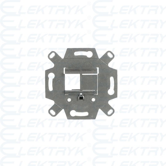 Assembly adapter Modular Jack 2gang silver