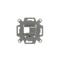Assembly adapter Modular Jack 2gang silver