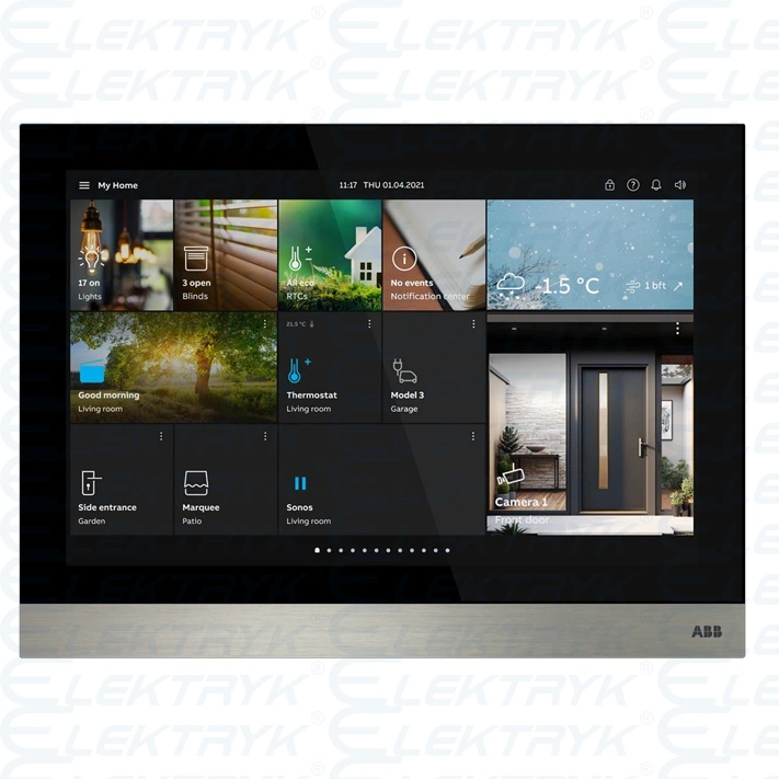 H8237-4B | ABB Welcome IP | IP touch 10’’, stacja wewnętrzna, sterownie domem, bramka IP, czarny, Stal nierdzewna LAN + WiFi, petla indukcyjna, PoE
