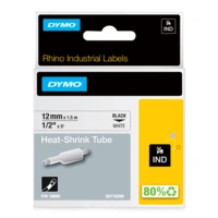 RURKA DYMO taśma termokurczliwa 12mm x 1,5m biała nr.kat. 18055