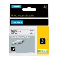 RURKA DYMO taśma termokurczliwa 12mm x 1,5m biała nr.kat. 18055