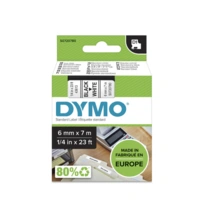 TAŚMA DYMO D1 6mm x 7m CZARNY / BIAŁY nr.kat. 43613