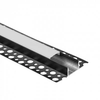 Profil GNS02 natynkowy szeroki czarny + klosz mleczny 2m (K/G pod płytkę11,2mm)