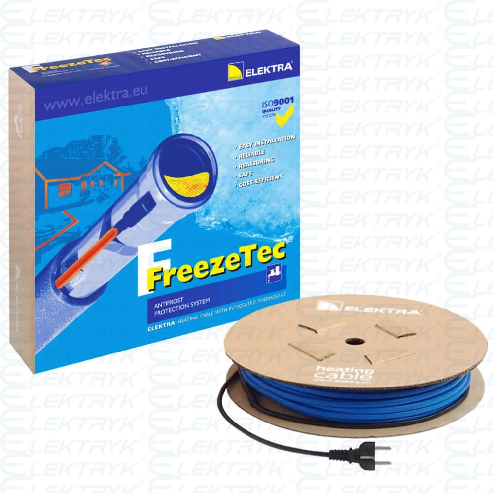 FREEZETEC 12/3 Stałooporowy przewód grzejny z termostatem 12W/m