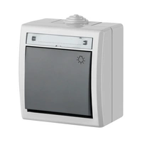 AQUANT Przycisk zwierny światło szary IP55