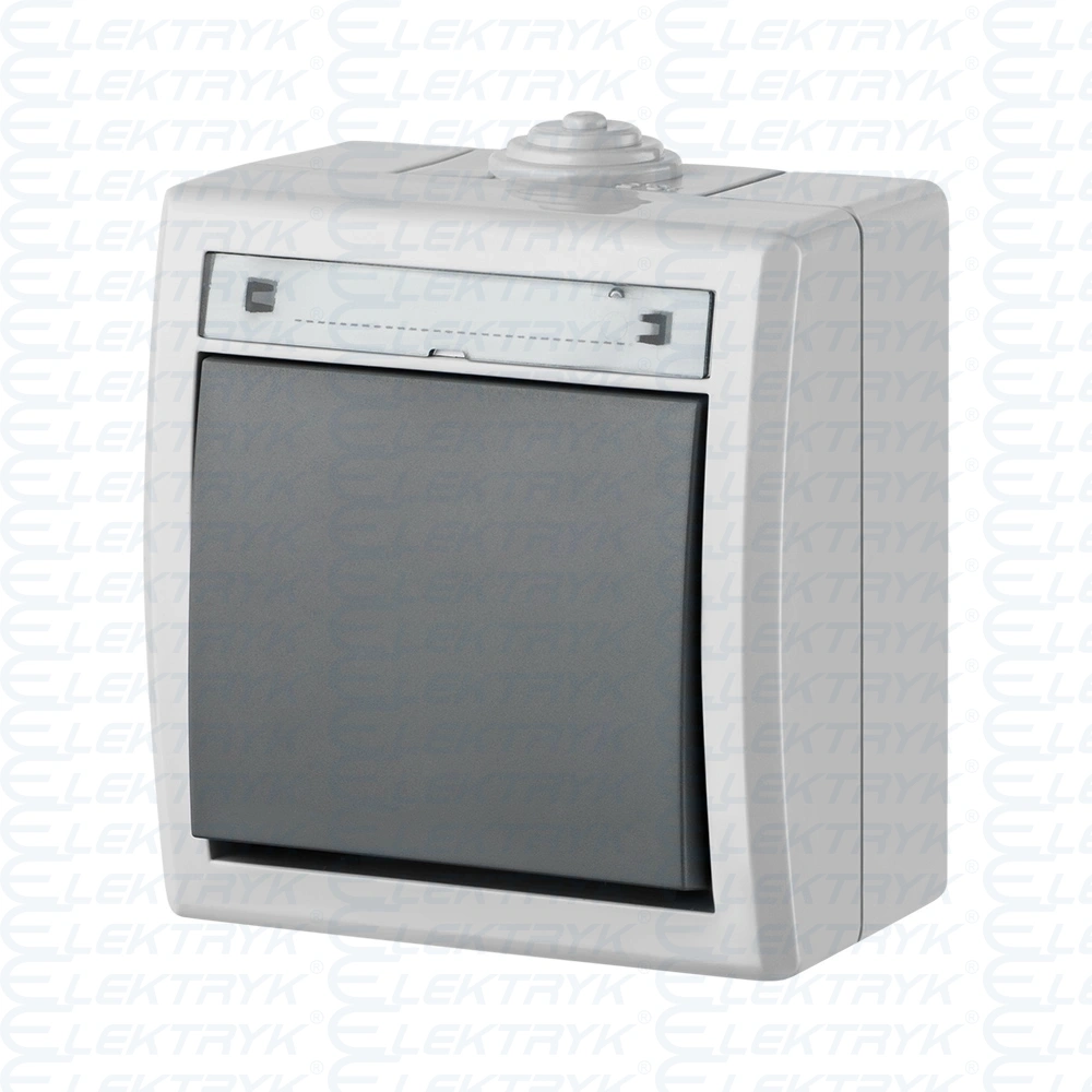 AQUANT łącznik jednobiegunowy schodowy szary IP55