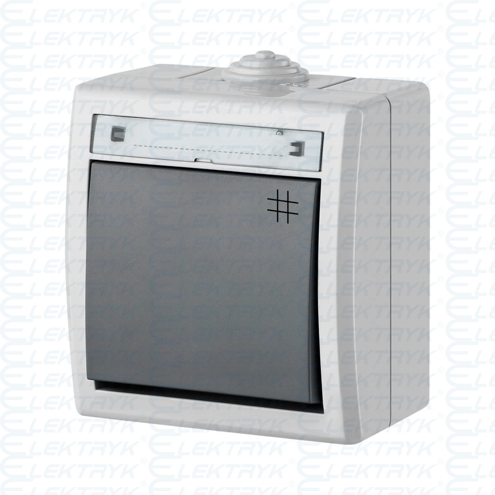 AQUANT Łącznik krzyżowy 10AX/250V ŁNT-7 zaciski śrubowe IP55, kolor szary