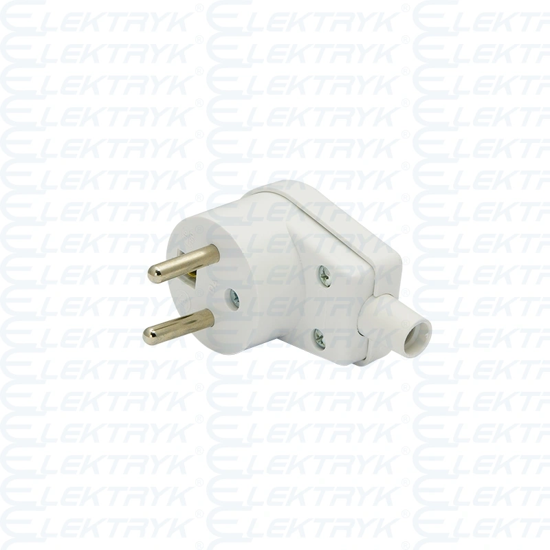 VWK 220-01, biała, 16A, 250V, IP20 Wtyczka kątowa (WT-16)