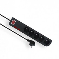 Przedłużacz przeciwprzepięciowy 5-gniazd z/u 3m czarny (ACAR)